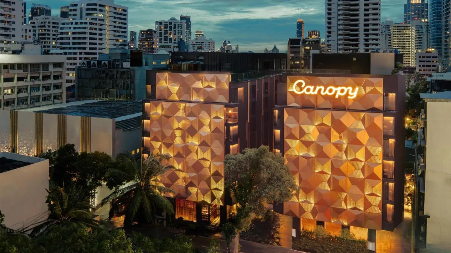 a rendering of a building with a sign on it at Canopy By Hilton Bangkok Sukhumvit in Bangkok