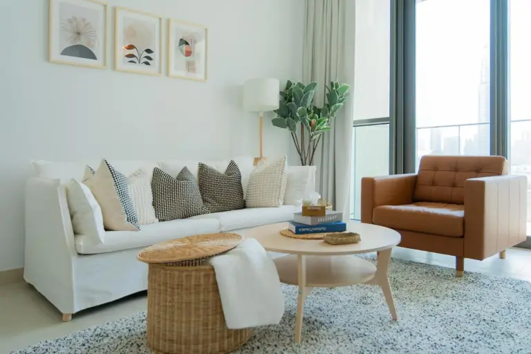 Living room de Elite Escape Holiday Home con vista, Dubái