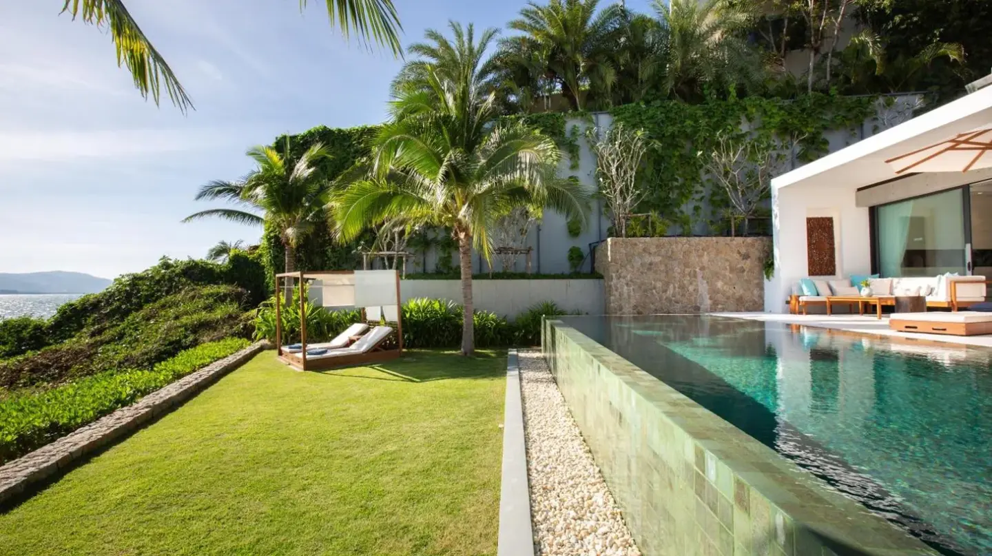 an image of a house with a swimming pool at Kerem Luxury Beachfront Villas in Choeng Mon Beach