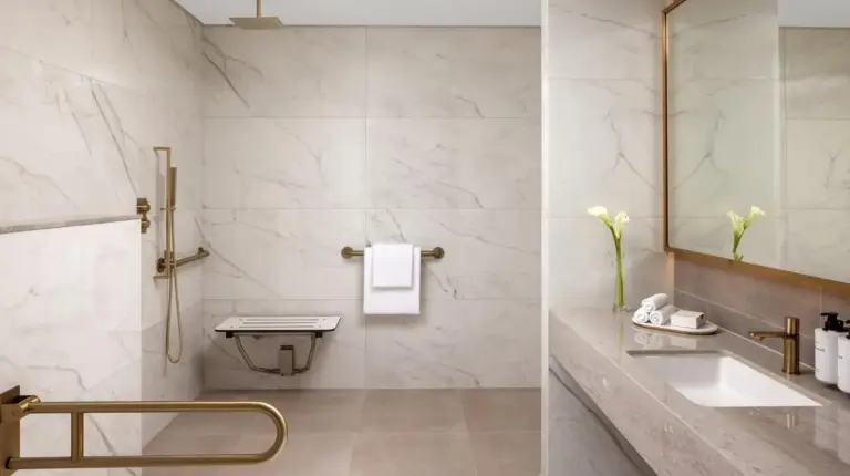 a bathroom with a sink and a toilet at InterContinental Residences Dubai Business Bay by IHG in Dubai