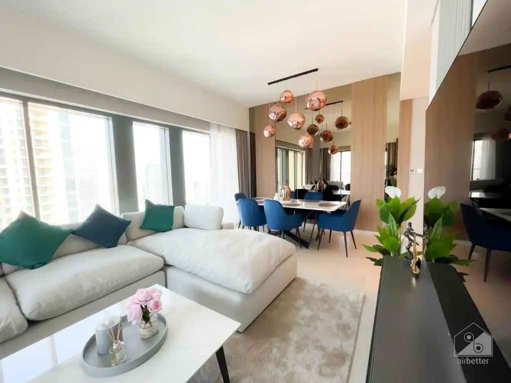 Luxury Burj Royale Apt Balkon Burj Khalifa Aussicht