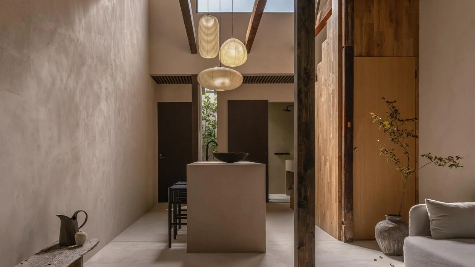 Salon intérieur de Maana Kiyomizu à Kyoto, Japon