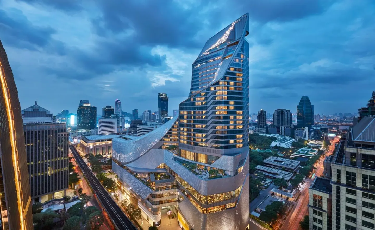 Exterior view of Park Hyatt Bangkok in Bangkok, Thailand