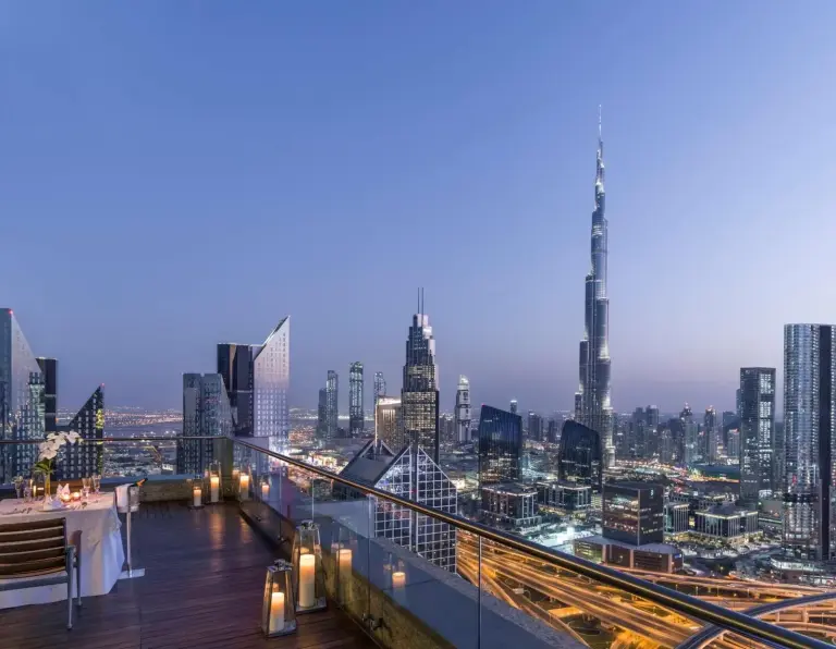 Rooftop skyline view from Shangri-La Dubai