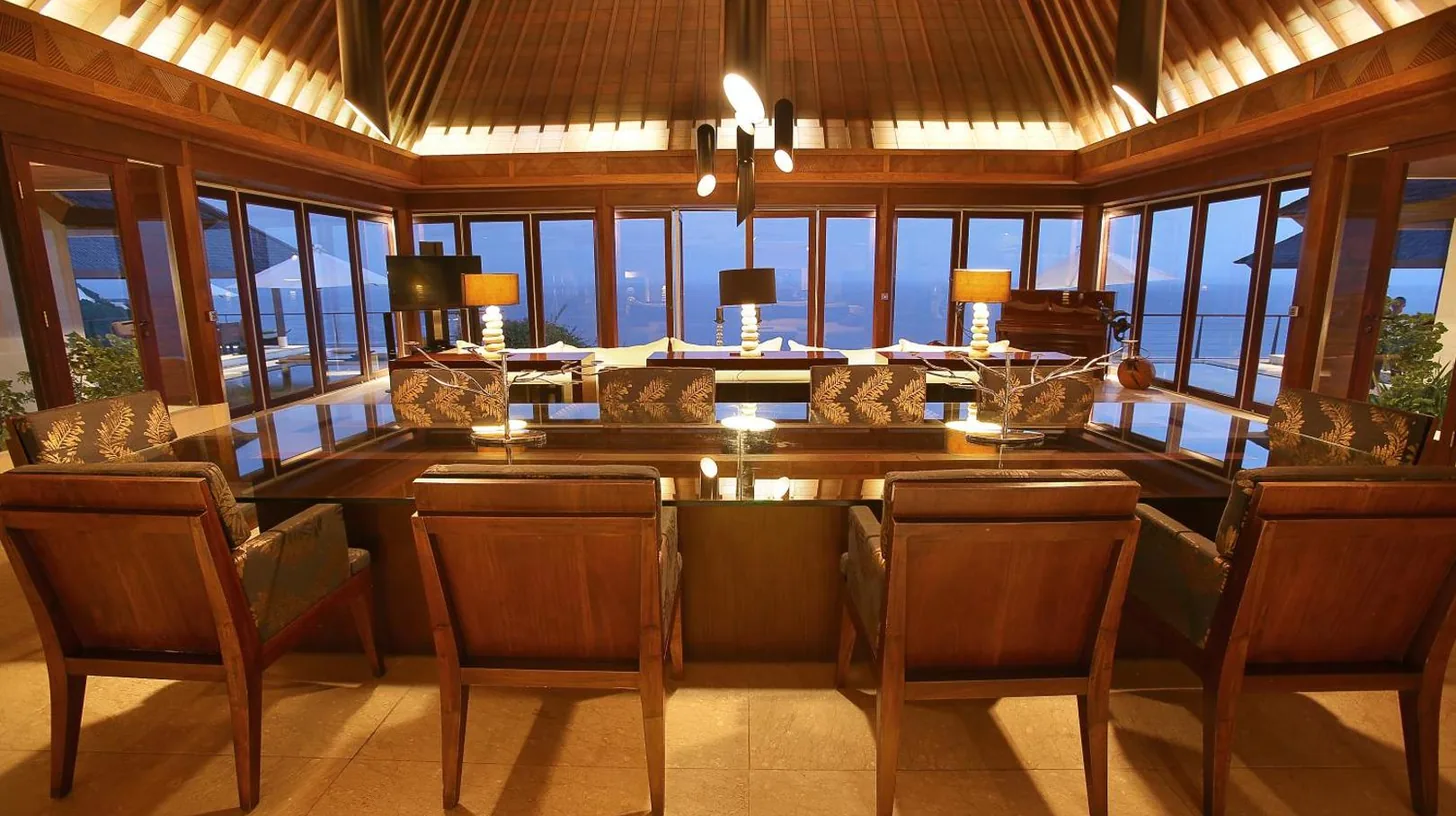 a bathroom with a large sink and a tub at The Edge Bali in Uluwatu