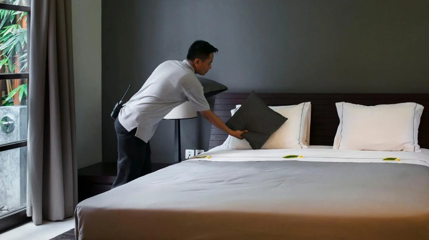 a living room with a couch and a table at The Layar - Designer Villas and Spa in Seminyak