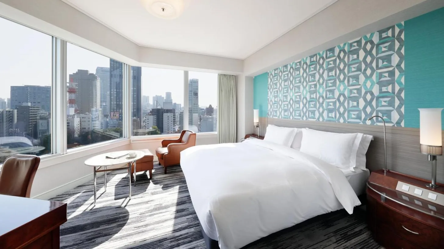 a electric toothbrush sitting on top of a napkin at The Prince Park Tower Tokyo - Preferred Hotels & Resorts