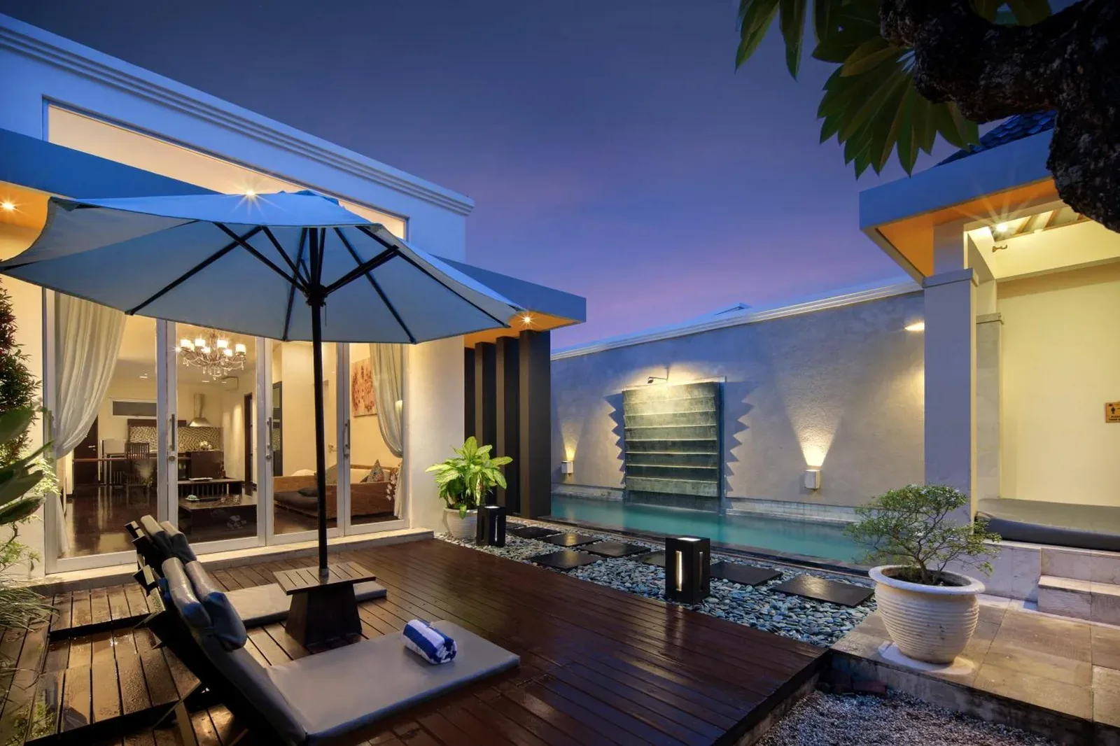 The Seiryu Boutique Bali Villas private villa pool area in Seminyak