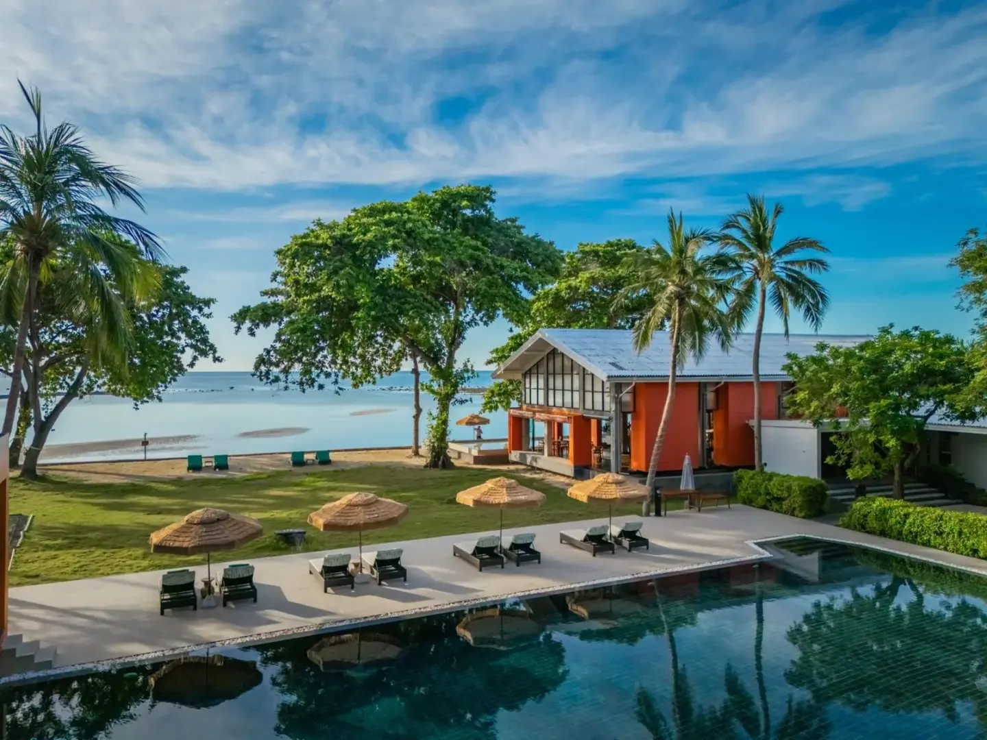 Tolani Resort Koh Samui pool and beachfront view
