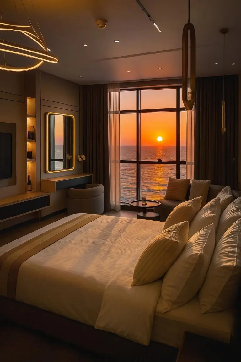 Luxueux appartement en bord de mer à Ajman avec vue sur le coucher du soleil