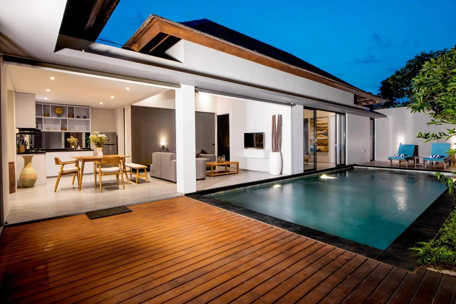 Villa DeDayuh Seminyak exterior view with pool