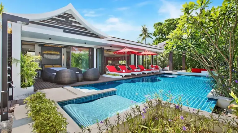 an image of a villa with a swimming pool at Villa Julia koh Samui beach with Cook and Majordome in Lamai